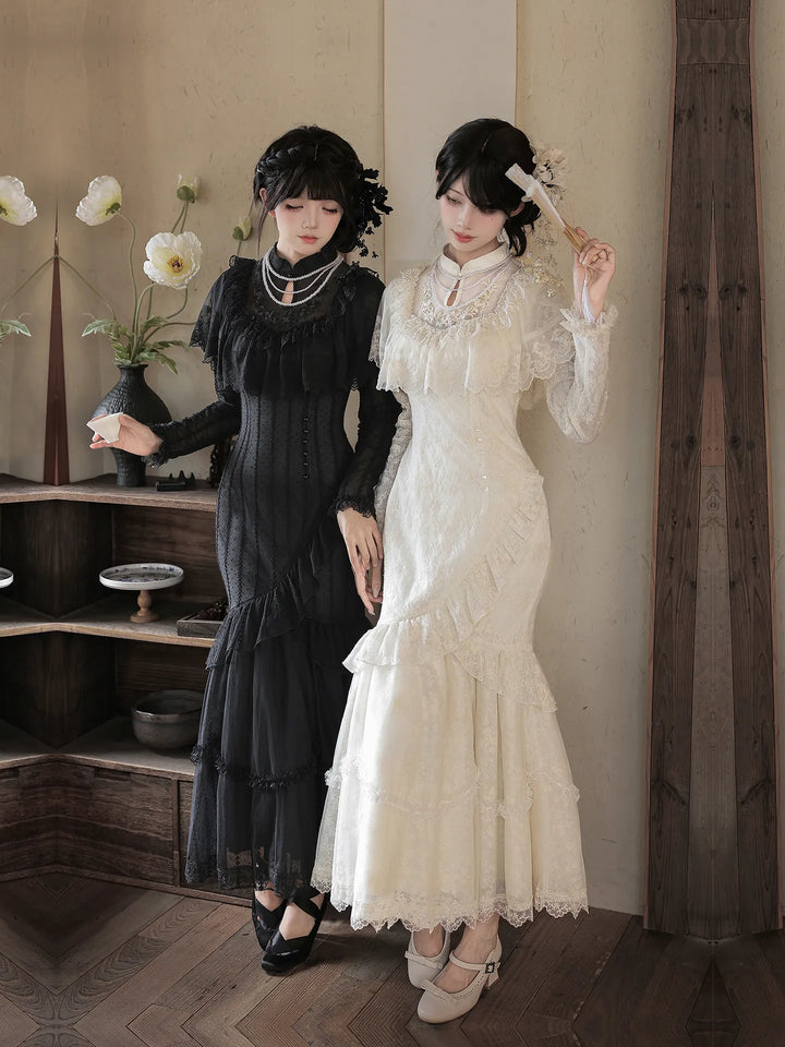 With PUJI - Shuying - Oriental Lolita OP Dress, Embroidery