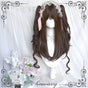 Dark brown - long curly hair + ponytail set