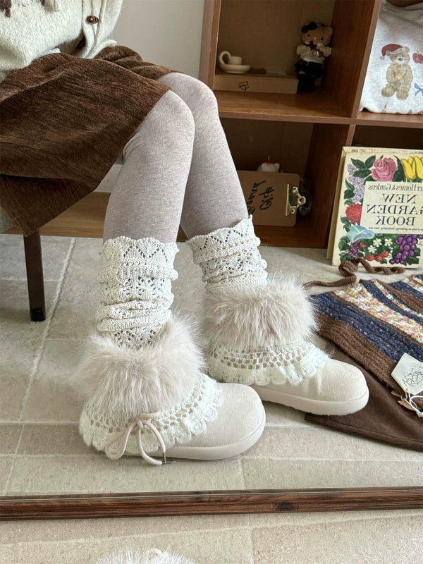 MiMi Fleece-Lined Thick-Sole Winter Ankle Boots — additional product view