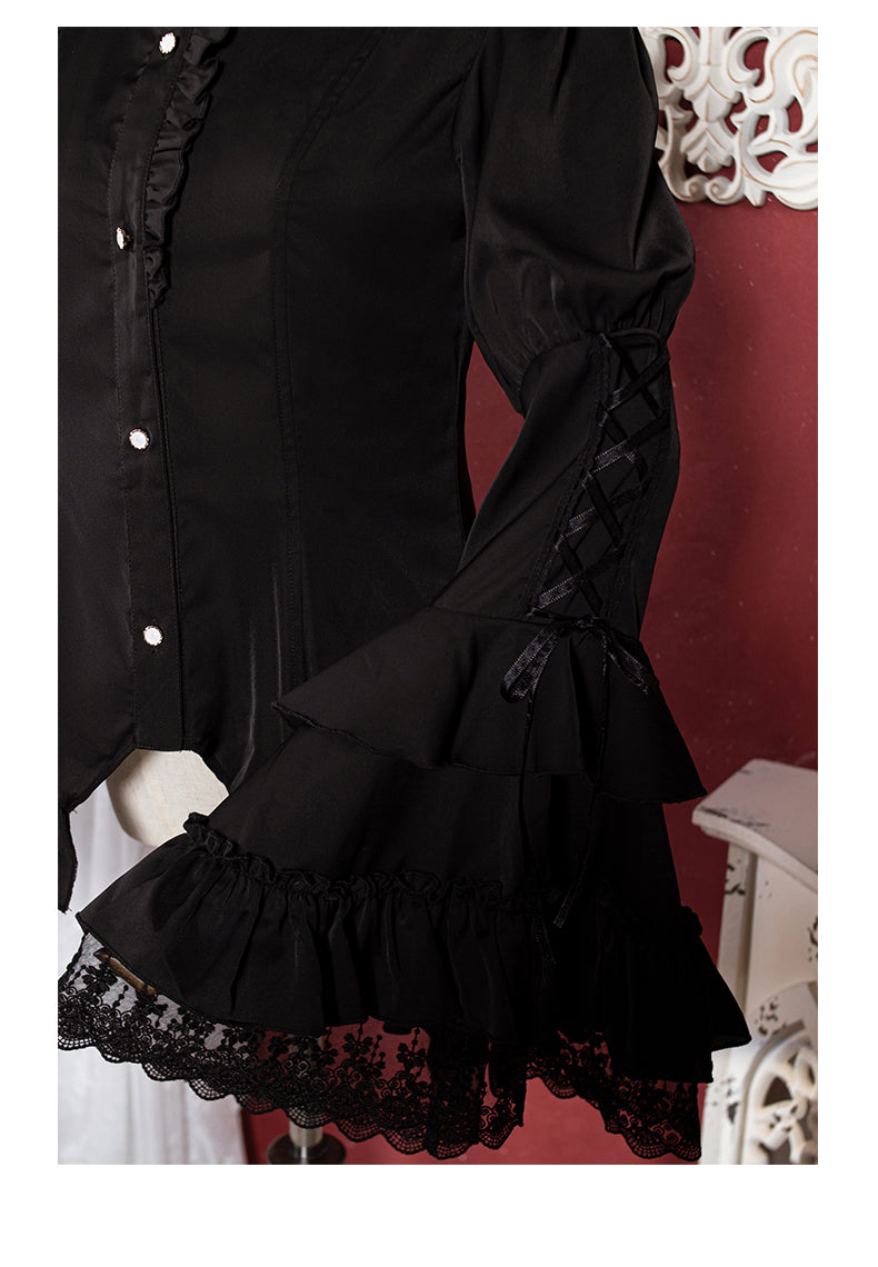 OCELOT - Gothic Lolita Halloween Blouse - Bat Inspired Innerwear