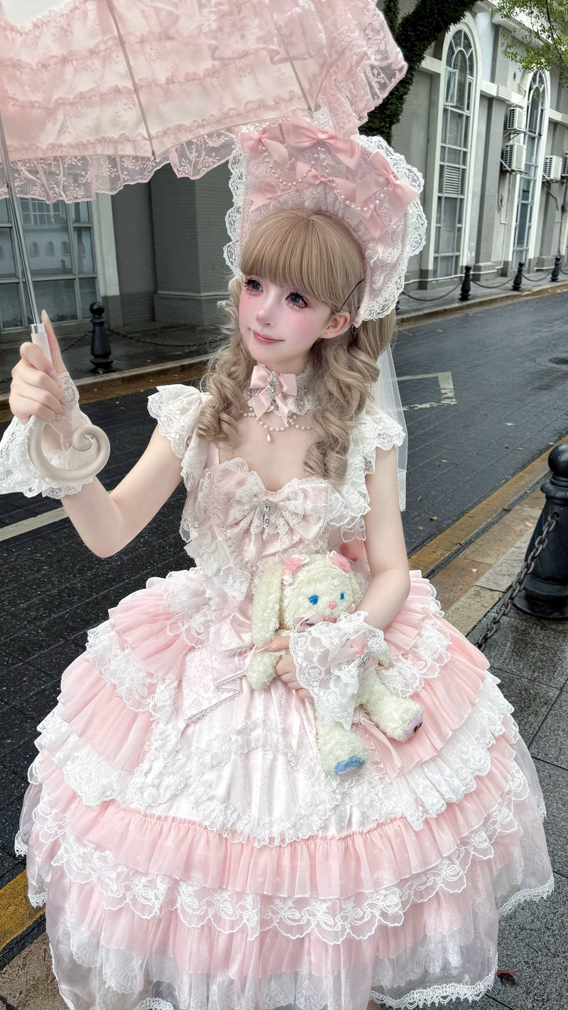 Miaolin Original - Rose Oath - Sweet Lolita JSK dress with rose