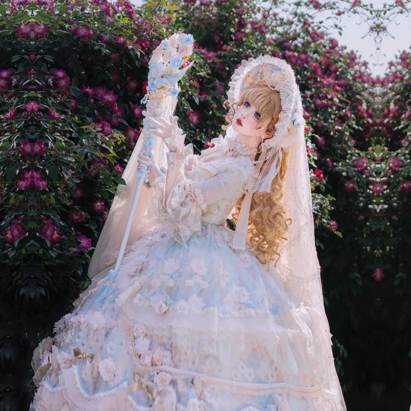 Maoxi Xiaoxiannu Lolita - Rose Banquet - One-piece lolita dress