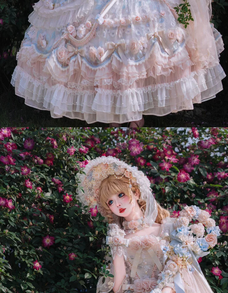 Maoxi Xiaoxiannu Lolita - Rose Banquet - One-piece lolita dress