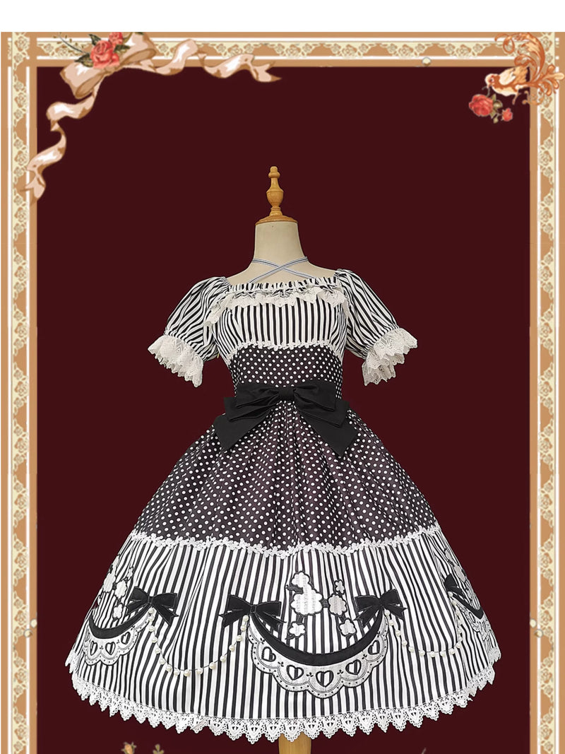 Infanta - Poodle - Appliqué Puff-Sleeve OP