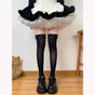 Circle large lace trim black / One Size
