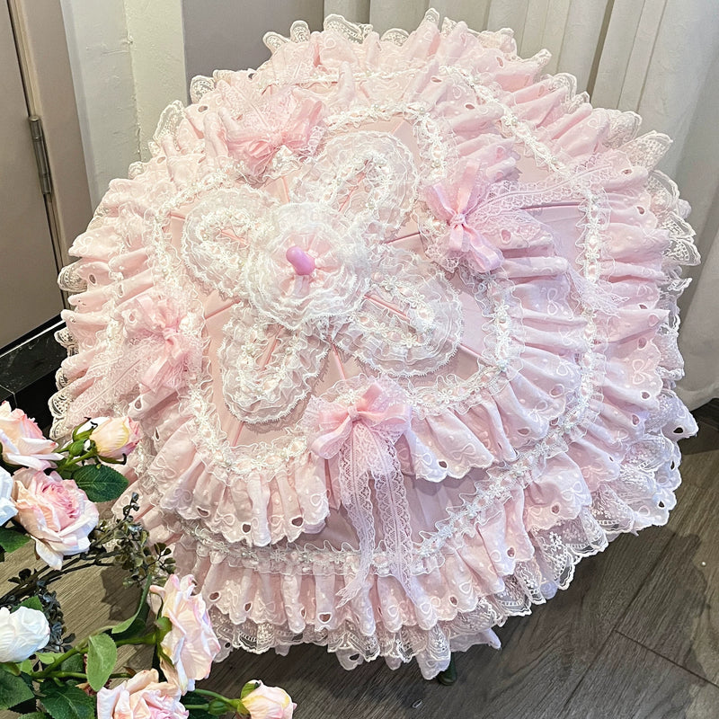 Independent Brand - Pink Bridal Tea-Party Lolita Parasol - product image 4