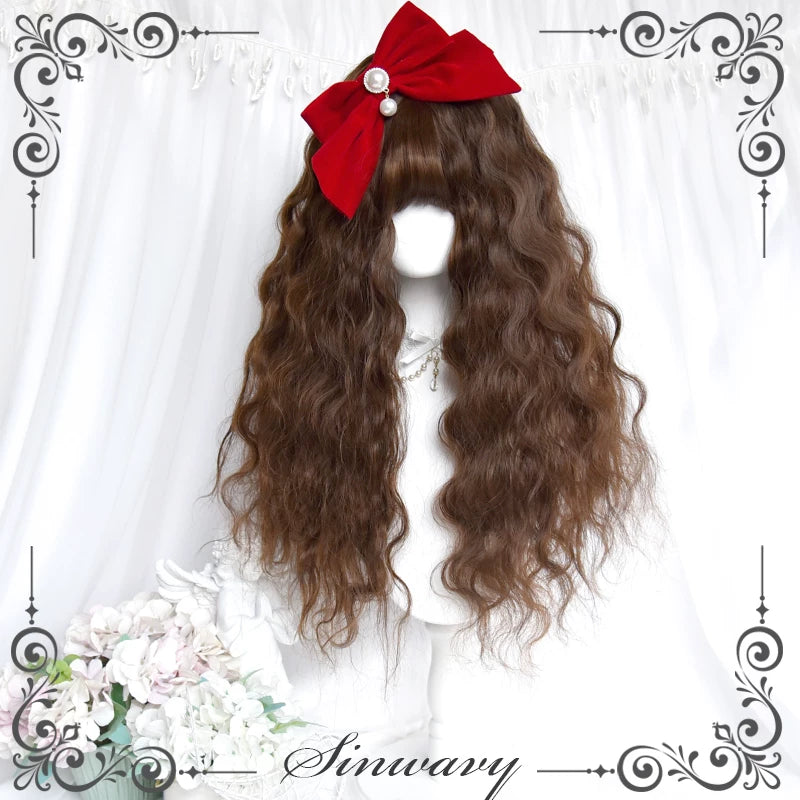 Sinwavy dark brown fine-curl wool wig - view 3