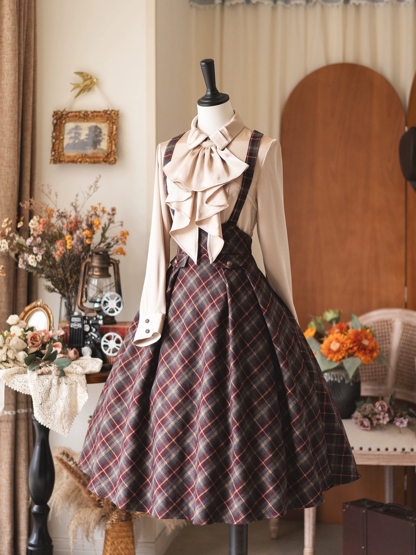 Forest Wardrobe - Forest Dew - Elegant Lolita Slim Fit Shirt, Detachable Jabot