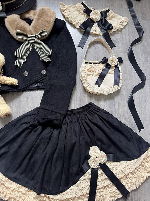 Creamy - Autumn Court - Outerwear and skirt set with an included fur collar