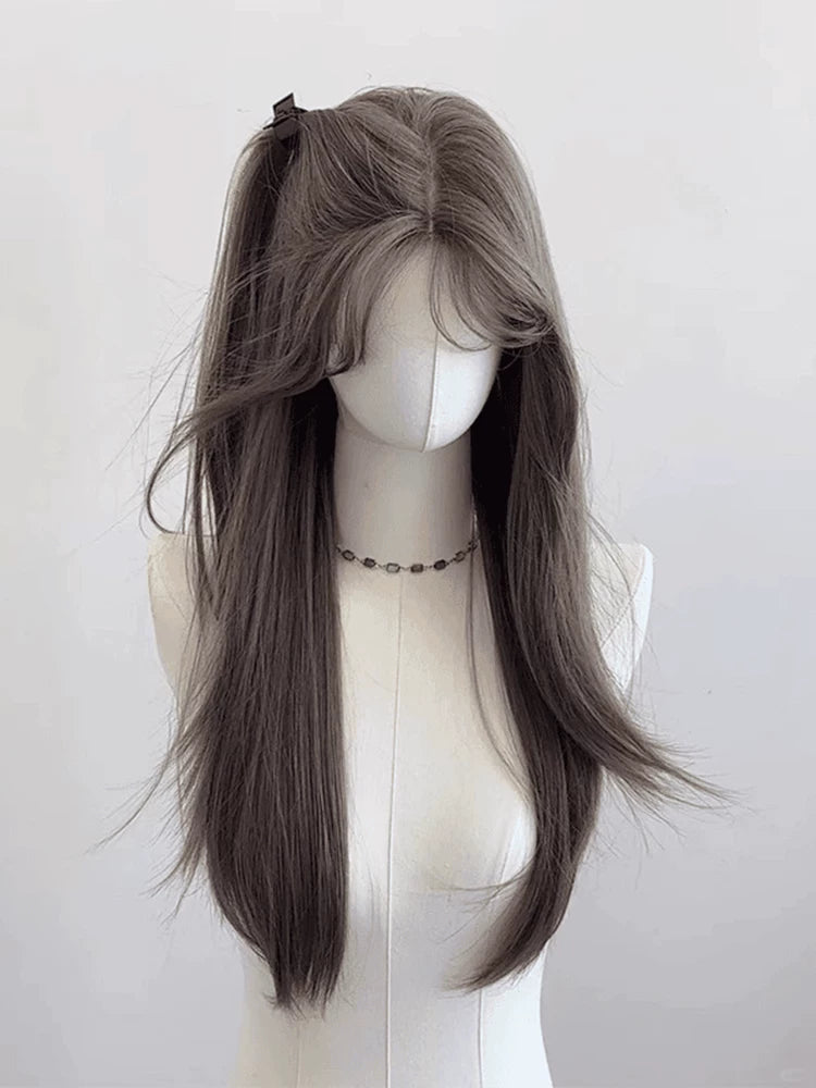 Kunkun Fish Milk Tea Grey Brown lace-front wig - view 1