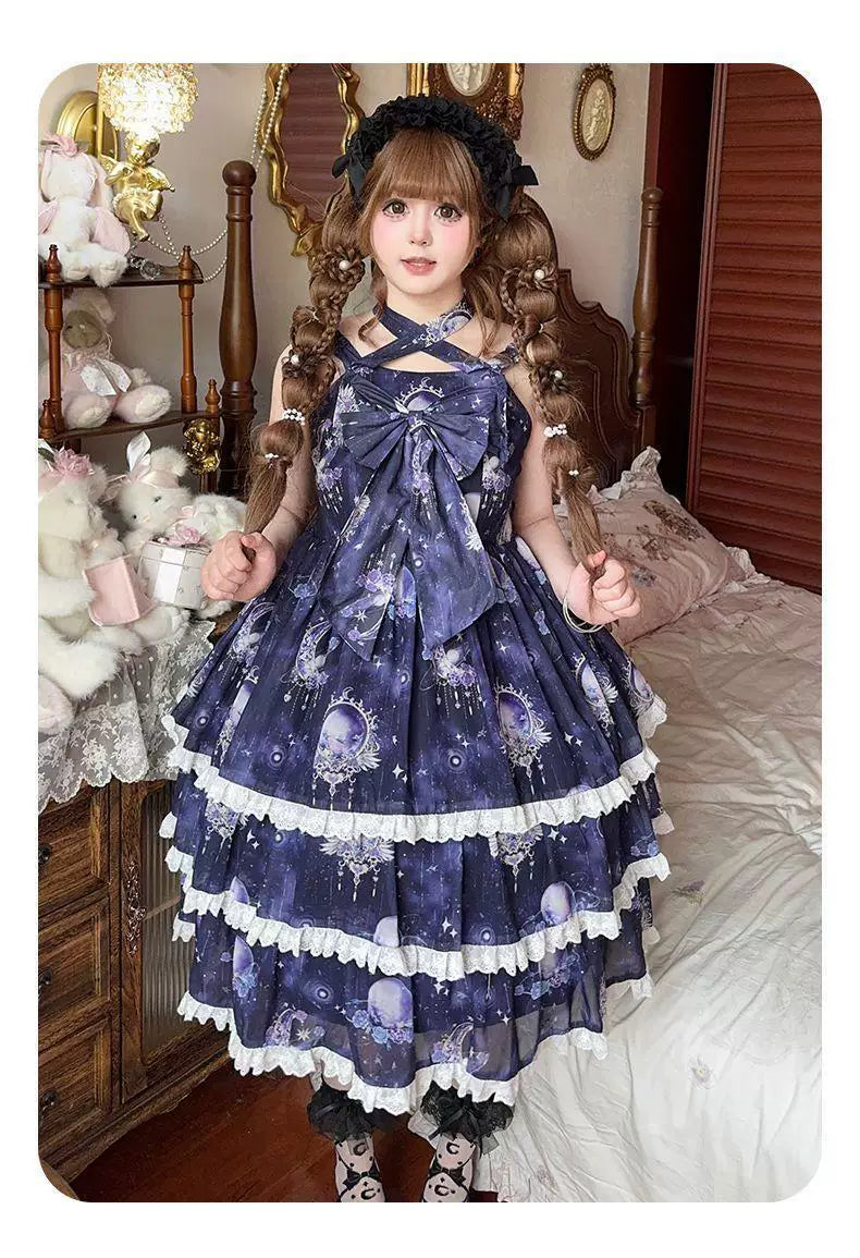 Sweetheart Dream Machine - Star Moon Mirage - Sweet Lolita JSK dress with celestial