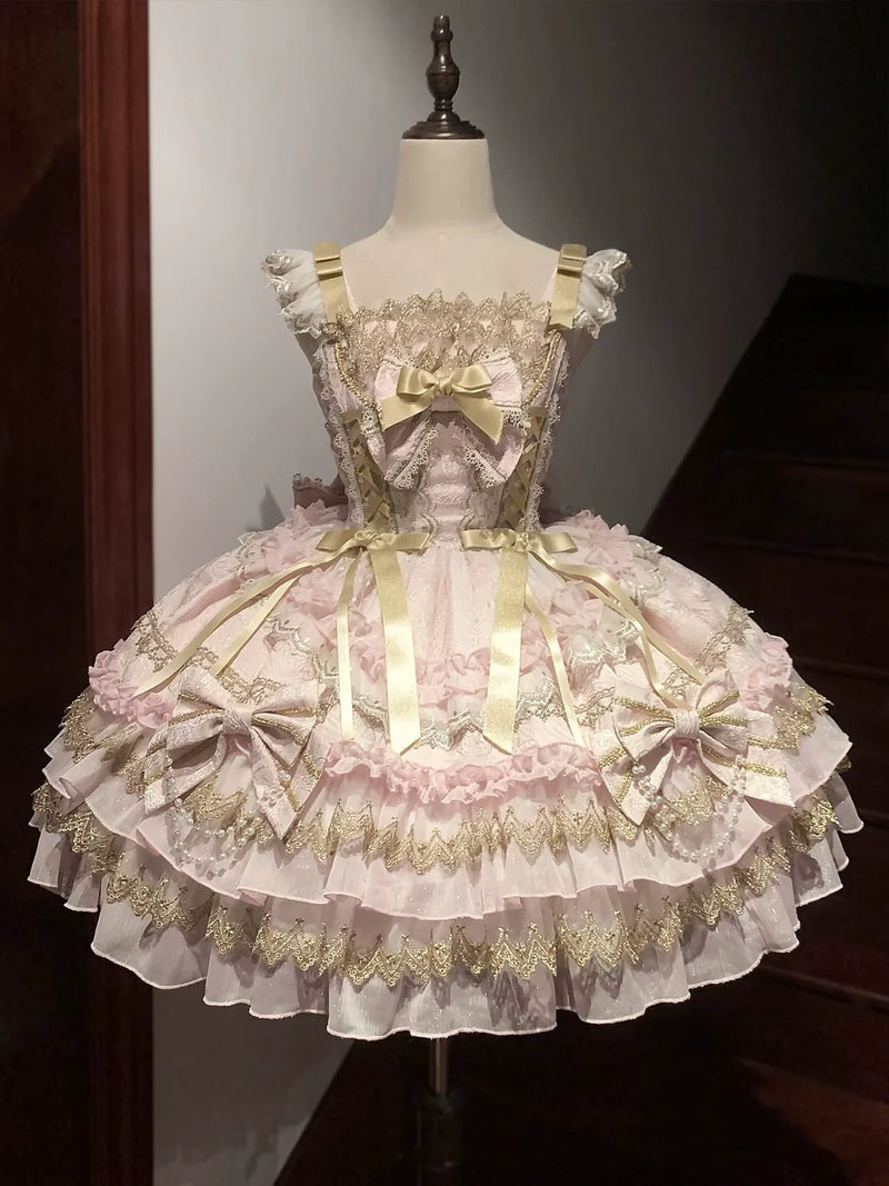 Hanguliang - Gilt Memory - JSK Dress with Lace and Ribbon Trims - option image
