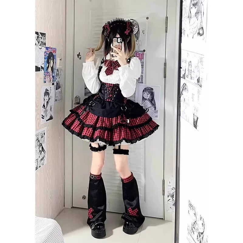 Creamy - Red Plaid Stage - Coord Set