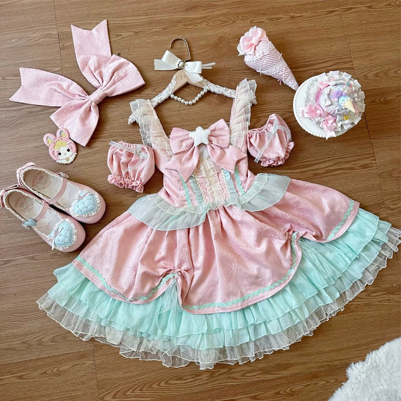Cute Lady Han Star Wish JSK dress by Lolita Fetch featuring a star-themed design and elegant silhouette.