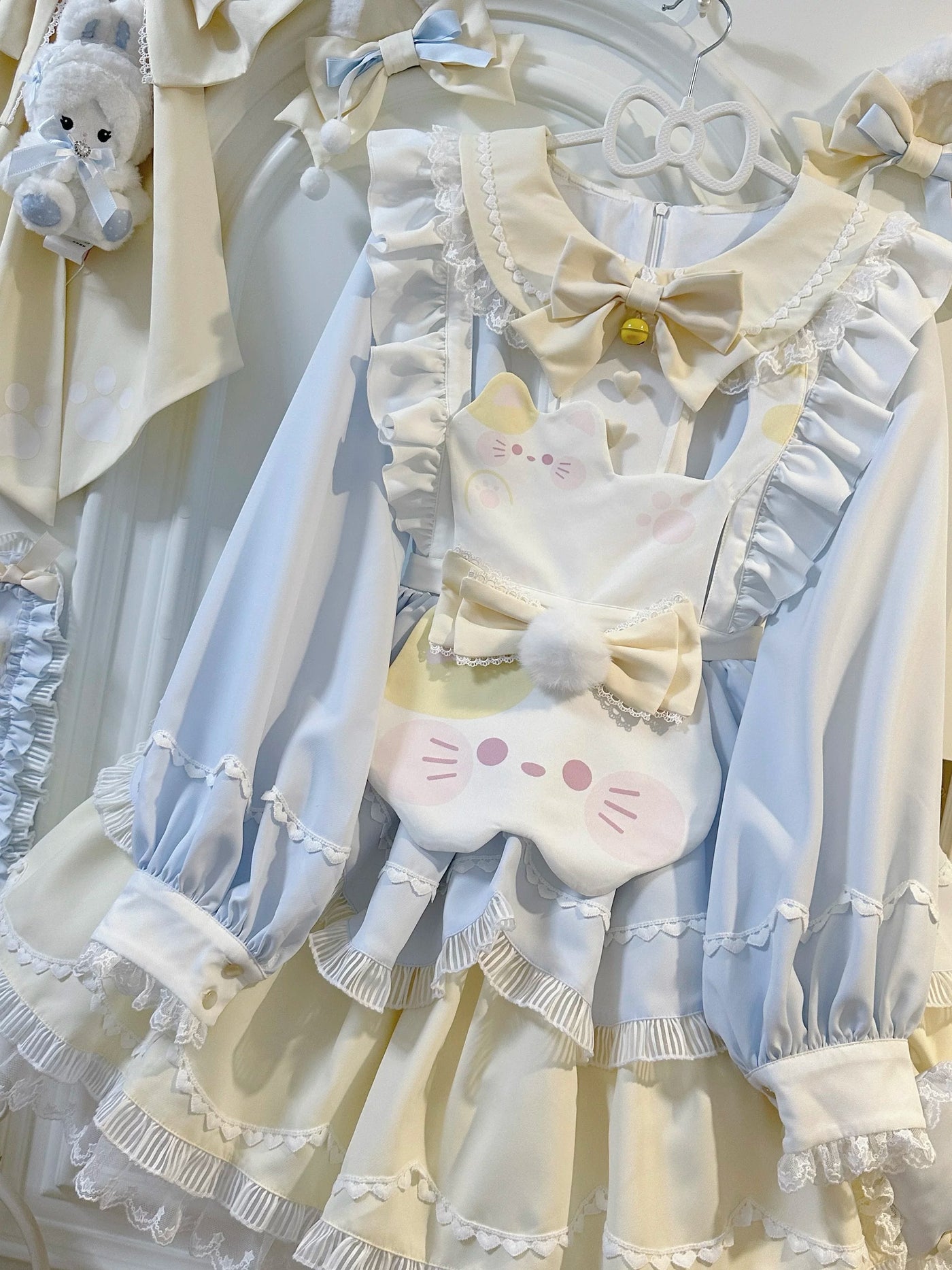 Sweet Tea Girl - Sweet Lolita Cat-Themed Short Sleeve OP Dress