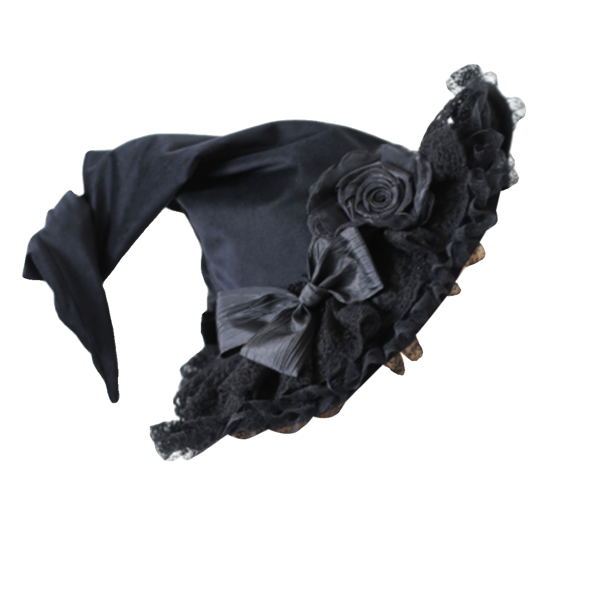Xiaogui - Halloween Gothic Lolita Witch Hat - Bow Velvet BNT Headwear