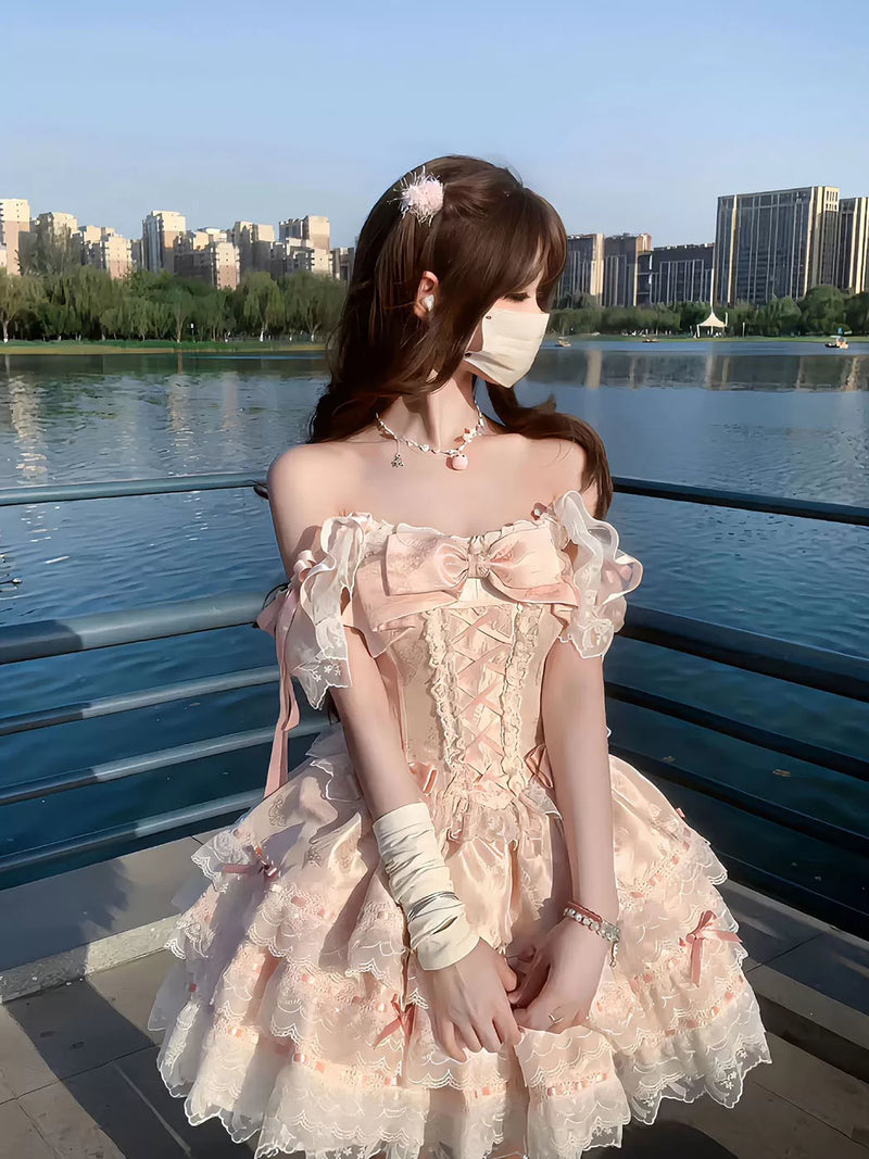 White Sugar Girl - Dreamy Butterfly Ballet Lolita Dress - Sweet