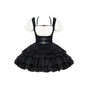Square-neck four-tier black OP In stock / S