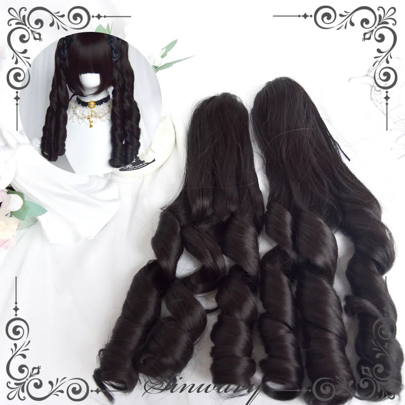 Sinwavy natural black clip-on Lolita ponytail set - view 15
