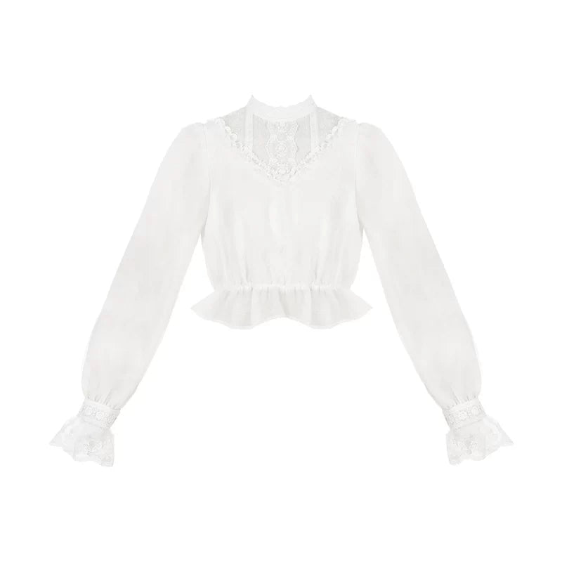With PUJI - Love Poem - Classic Lolita Shawl 3-Color Versatile Spring Innerwear detail view 10