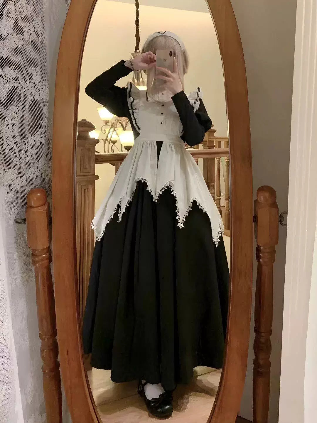 Sweetheart Dream Machine - Nun's Apron - Black OP Dress with White Apron
