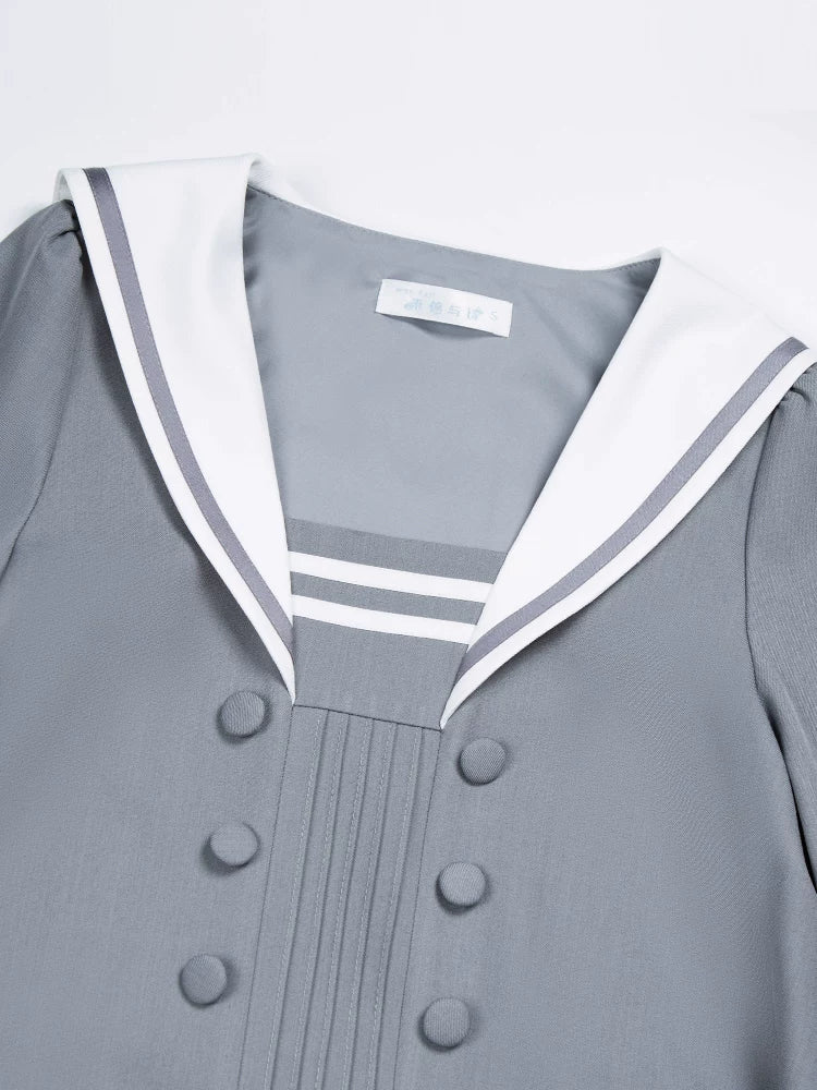 With PUJI - Kaoru - Lolita OP Dress, Sailor Collar detail view 4