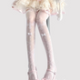 (Cross)White Socks (One Waist-Wrapping Bow) / One Size