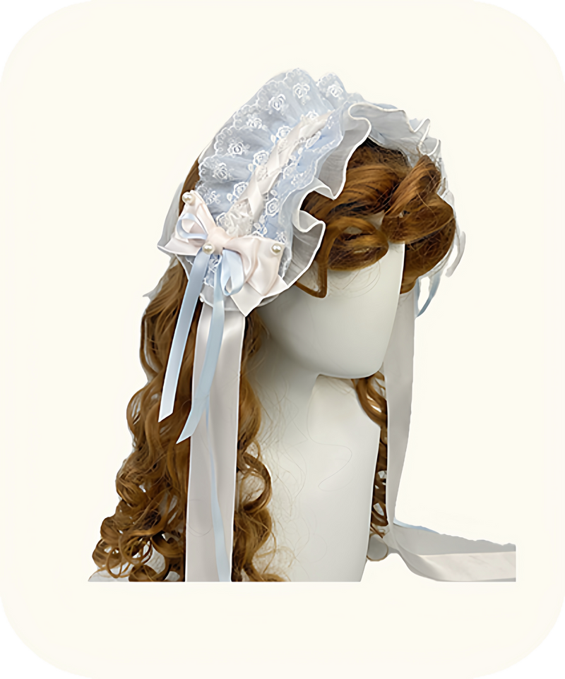 rosedecheese - Asagiri Letter - Powder-Blue and Pink OP Dress with Layered Bows
