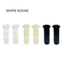 Natural white + milk white + black, 3-pair set / One Size