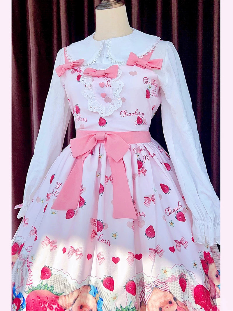 Yueele - Pink Ribbon - Plus-Size Lolita Outfit Set - detail view 4