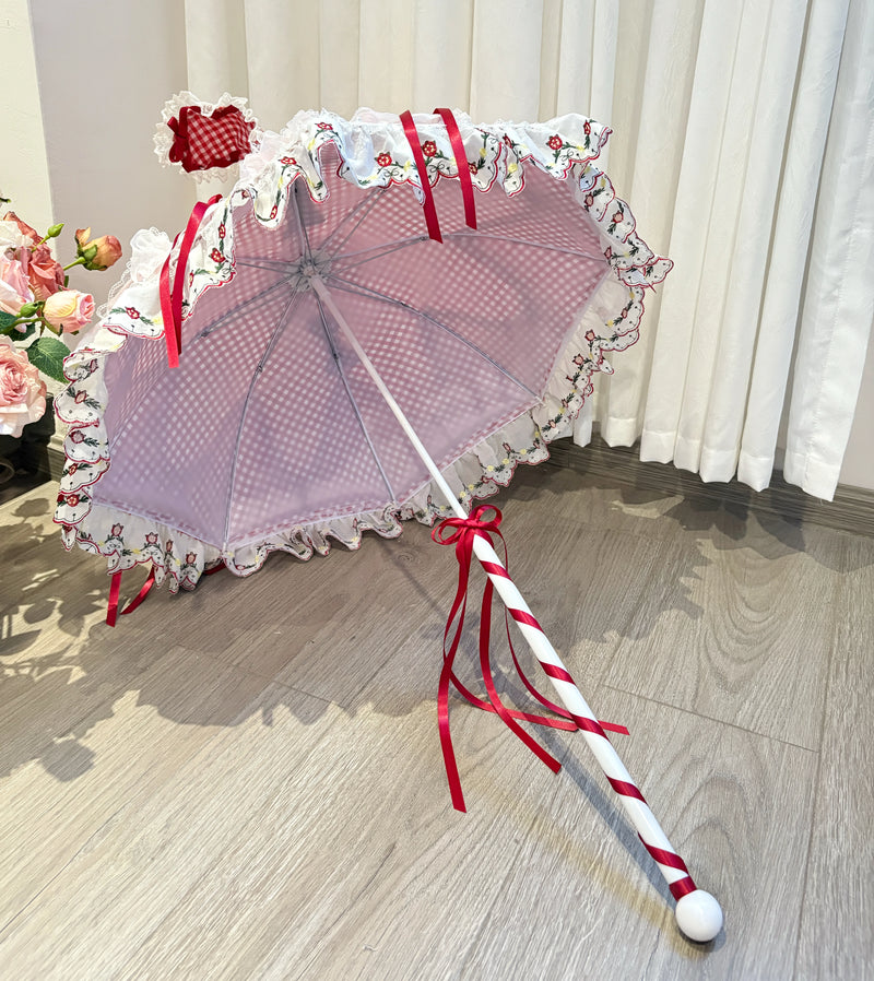 Independent Brand - Strawberry Bunny-Ear Bow Lolita Parasol - product image 4