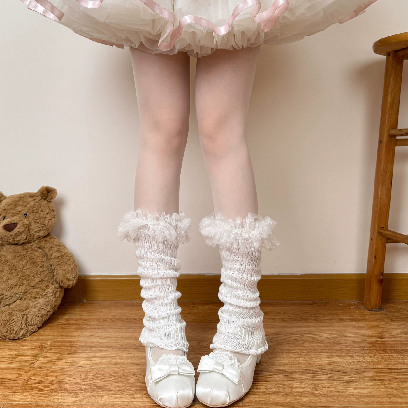 Chubby Bear Tales - Soft Gather - Gathered Leg Warmers with a Slouch Silhouette
