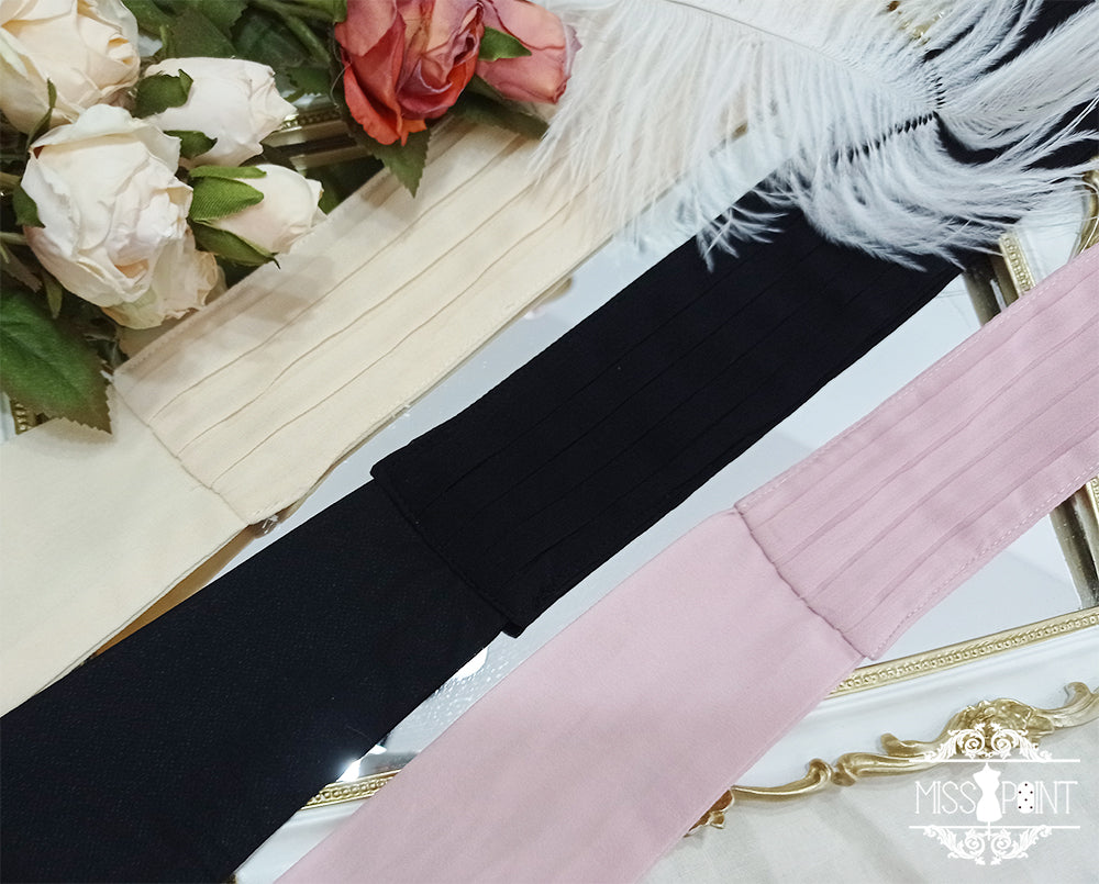 Miss Point - French Rose - Lolita Brooch and Waist Tie