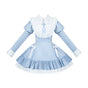 Light Blue Ruffle Dress - In Stock / S