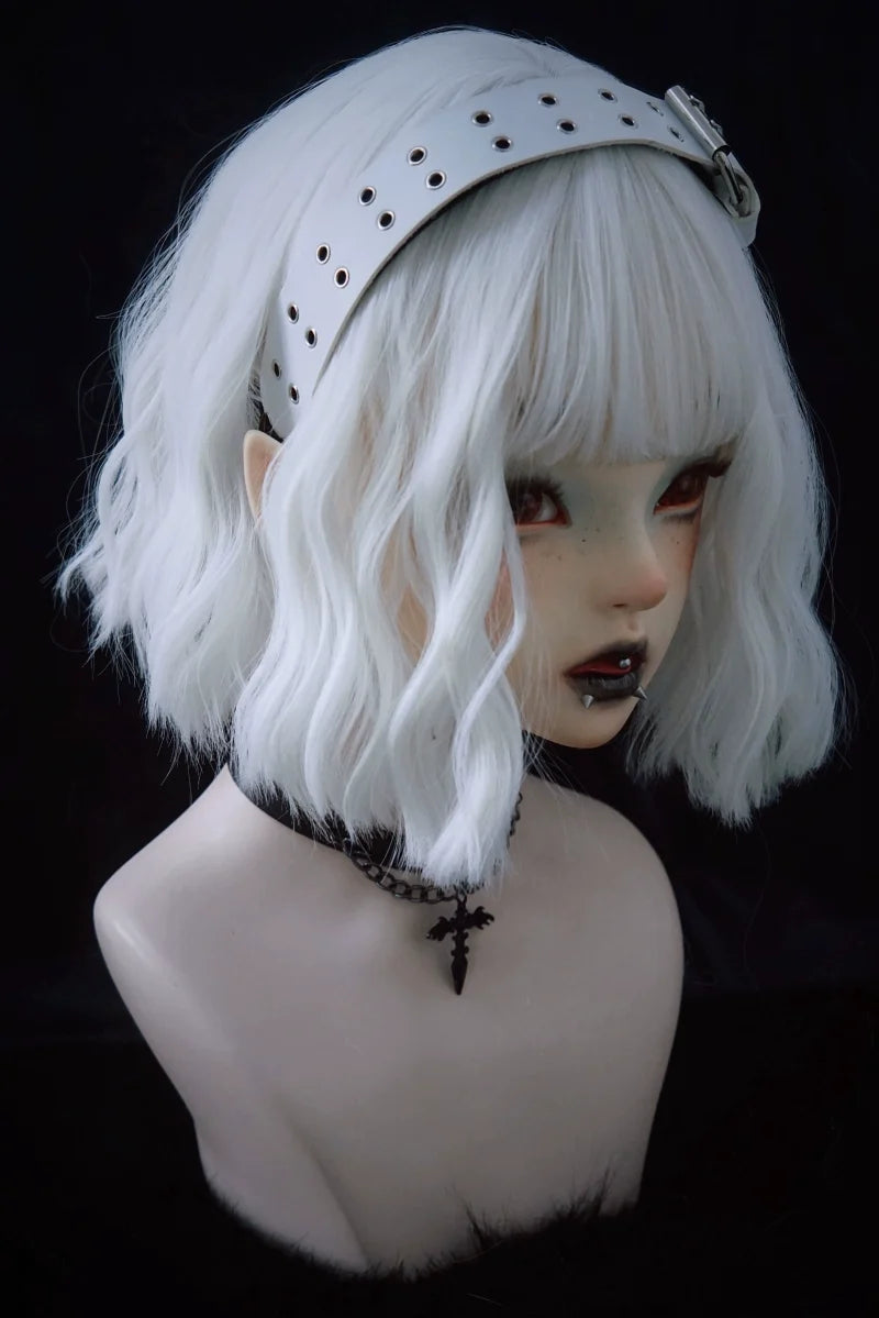 Strange Sugar - Gothic Lolita KC Faux Leather Punk - Lolita Hair Accessories Headwear