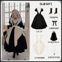Long 6-piece set (long OP + princess sleeves + irregular apron + headband scarf + brooch + necklace), pre-sale, shipping gradually from October 25 / S