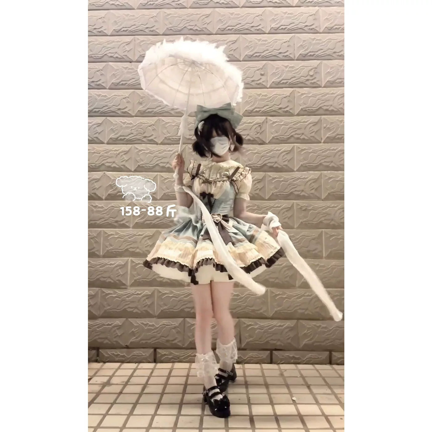White Sugar Girl - Balletcore Sweet Lolita - Mint chocolate themed