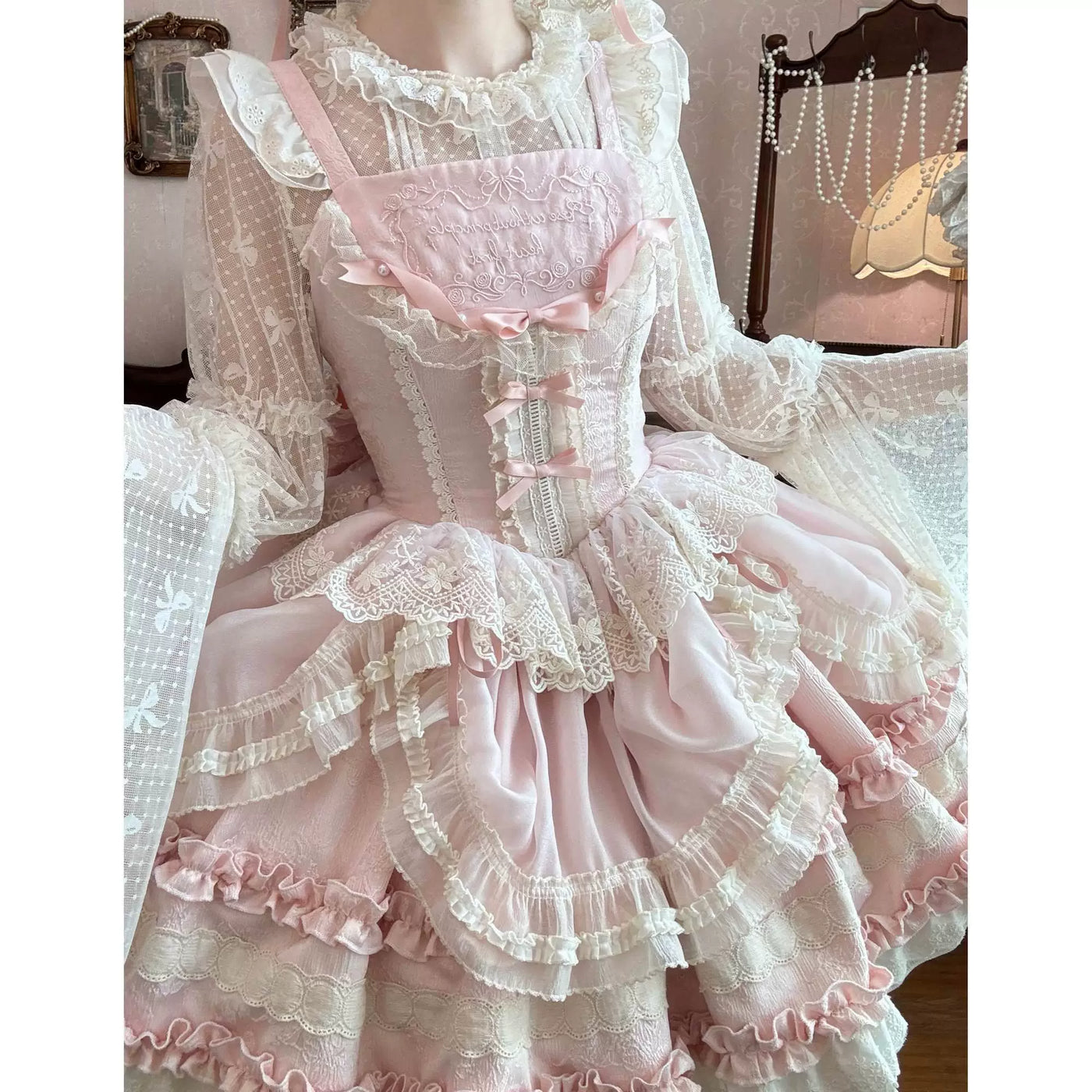 Sweetheart Dream Machine - Ballet Ruffle - Lolita Blouse with Princess Sleeves