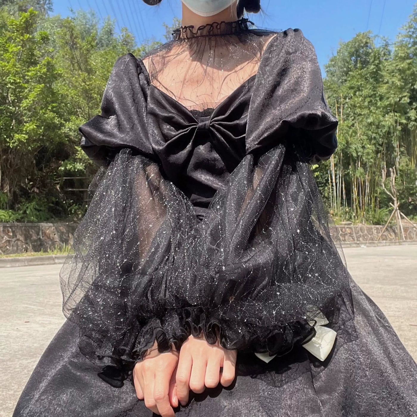 Sweetheart Dream Machine - Siren - Mesh Inner Layer with Lantern Sleeves