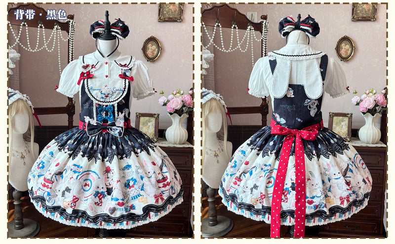 TwilightCrush - Mystery Rabbit Tea Party - Alice OP / JSK Lolita Dress - detail view 8