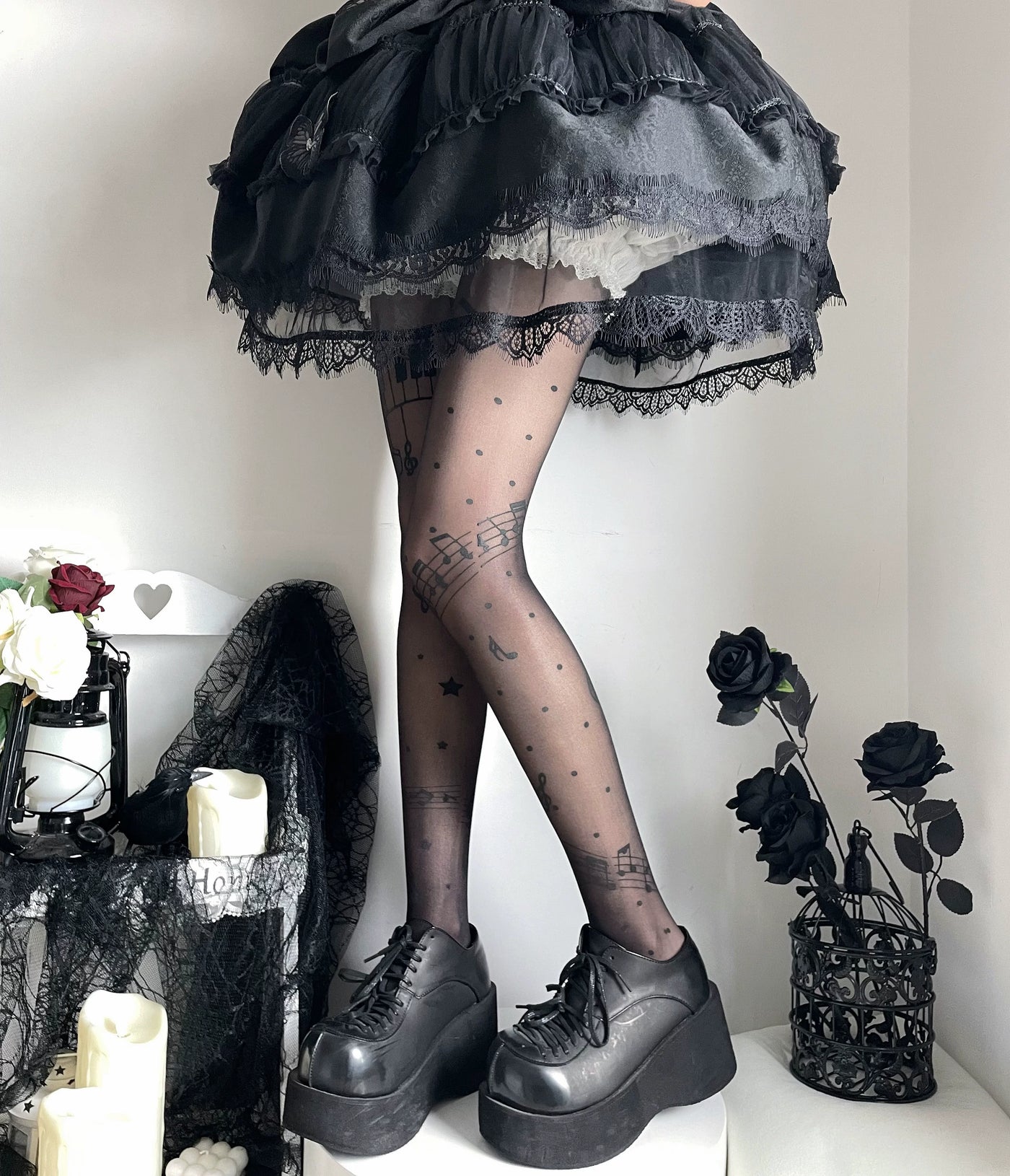 Fantasy Doll - Music Note - Printed Tights with Music-Note Options