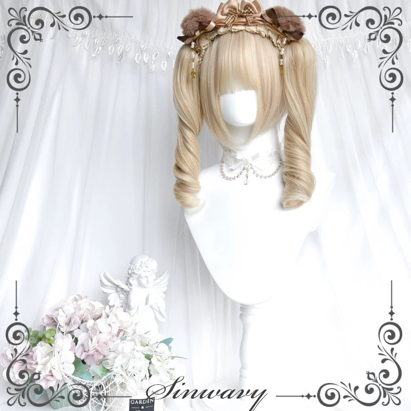 Sinwavy pearl-beige twin ponytail wig - view 3