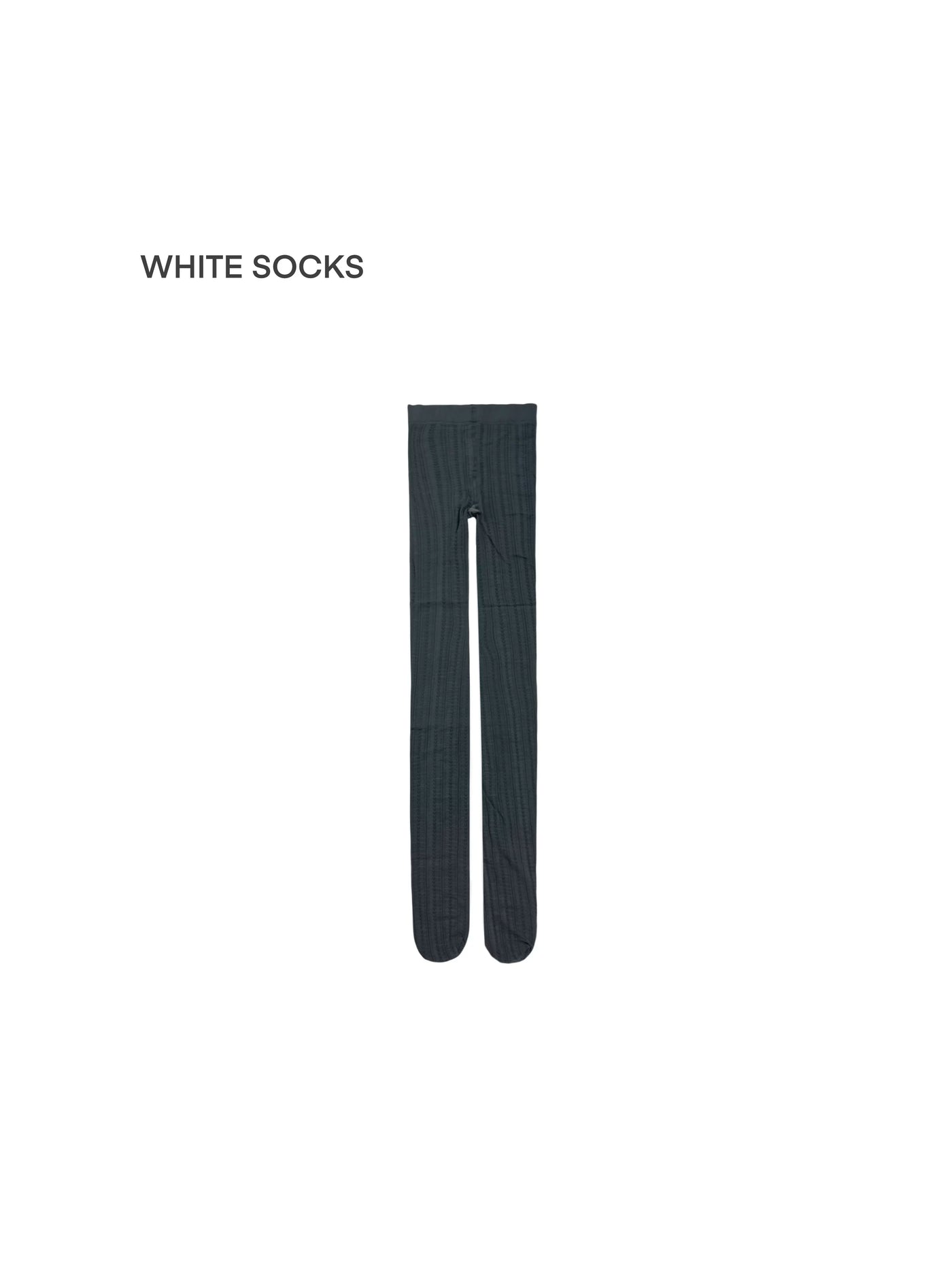 White Socks - British Heart Jacquard - Patterned tights with a vertical heart motif.