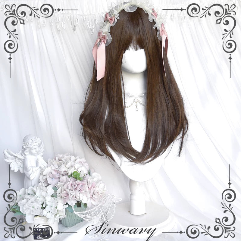 Dark-brown long curly Lolita wig - view 3