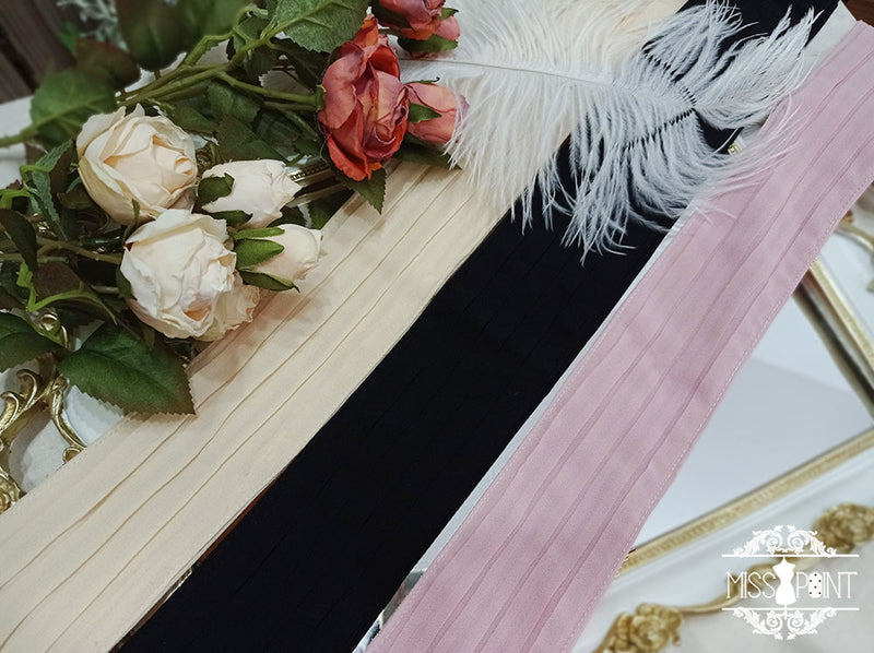 Miss Point - French Rose - Lolita Brooch and Waist Tie