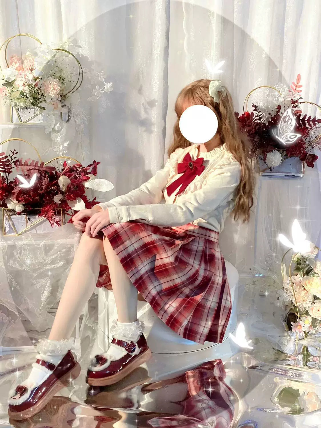 Sweetheart Dream Machine - Heiress Collar - Long-sleeve blouse with a ruffled lace collar
