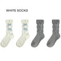 White + Gray, 2-pair set / One Size