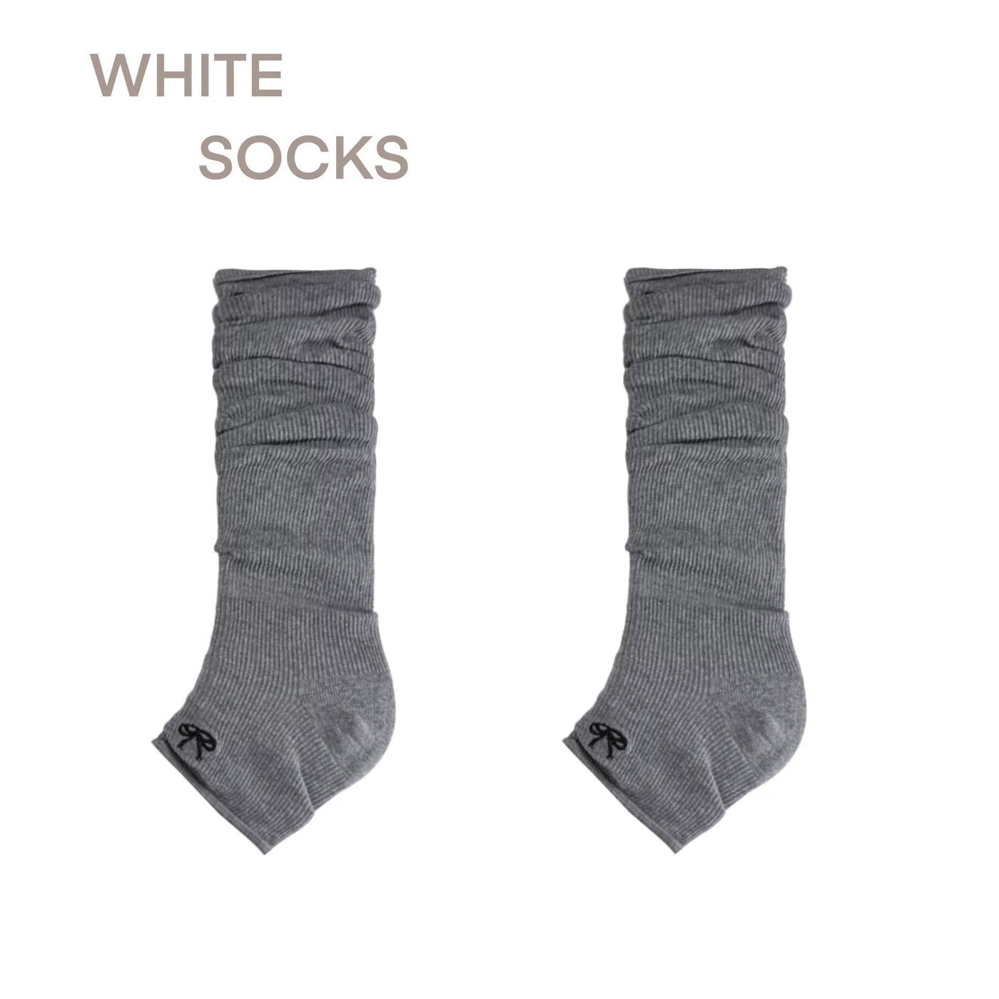 White Socks - Ballet Slouch - Footed Knitted Leg Warmers in Single or Multi-Pair Sets