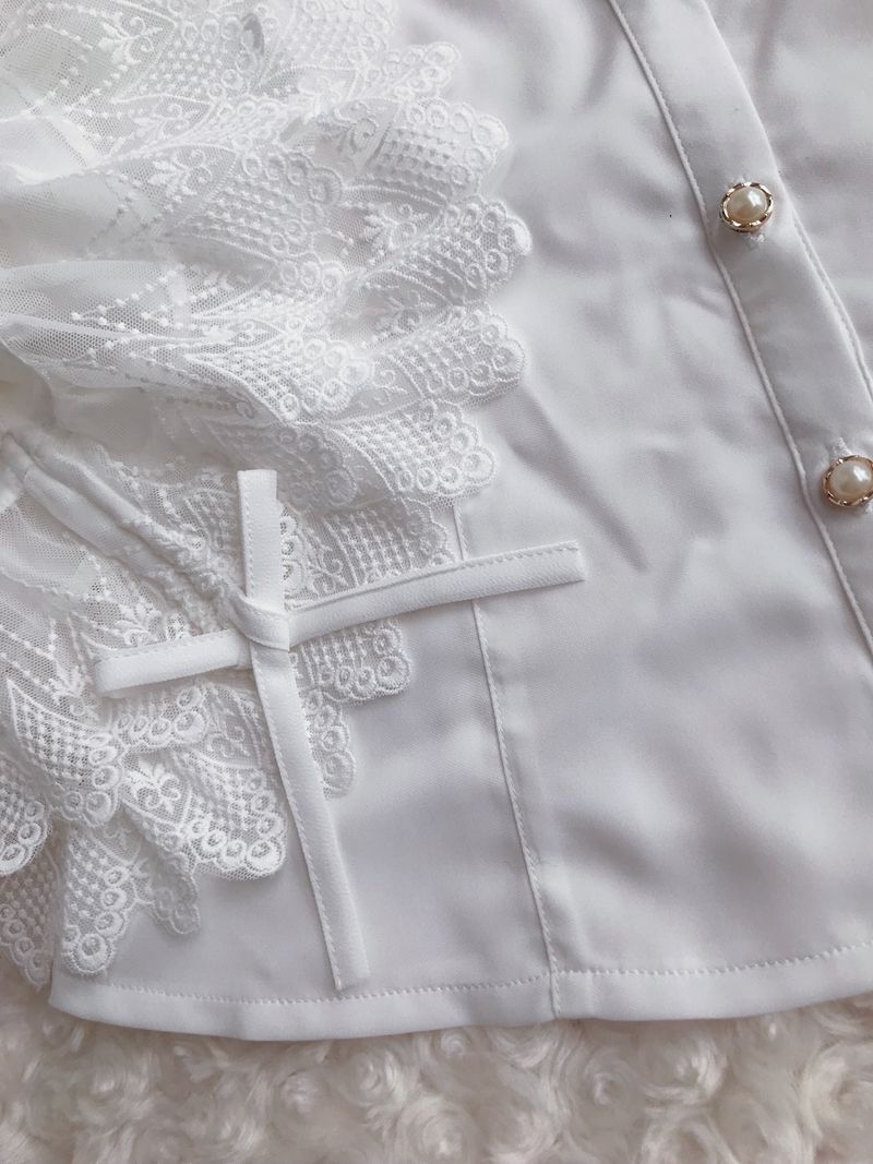 Yilia - Retro Lolita Princess Sleeve Blouse - Innerwear