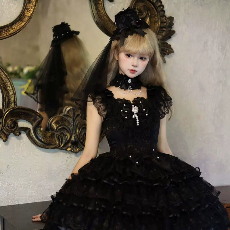 Hanguliang Feather Ballad Bridal Sweet JSK
